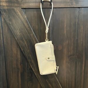 Elegant Cream Wristlet Wallet